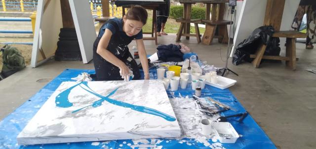 Potret suasana Borobudur International Art Fest 2023 di Magelang.